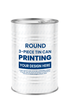 Hộp Thiếc In Đựng Cà Phê 425gr D401 (Φ99x150)